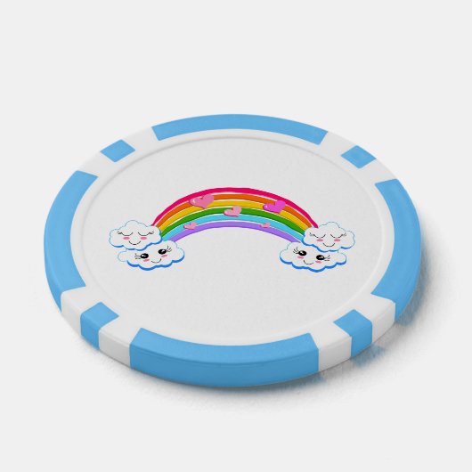 Lot De Jeton De Poker Chips de poker Rainbow Clouds (Simple)