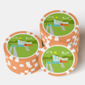 Lot De Jeton De Poker Chips de poker Retro Palm Springs House (Empiler)