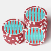 Lot De Jeton De Poker Chips de poker Retro Red et Turquoise (Empiler)