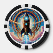 Lot De Jeton De Poker Chips de poker Rocket Ship (Recto)
