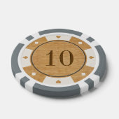 Lot De Jeton De Poker Chips de poker Rustic Oak Wood Casino (Simple)