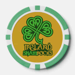 Lot De Jeton De Poker Chips de poker Shamrock irlandais