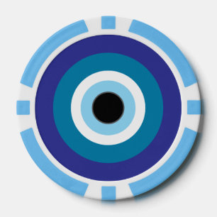 Lot De Jeton De Poker Chips de poker unique Lucky Blue Evil Eye