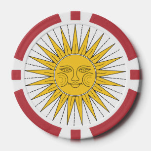 Lot De Jeton De Poker Chips de poker vintage Sun et Moon