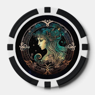 Lot De Jeton De Poker Chips de poker Virgo Zodiac - Astrologie Jeu Nuit