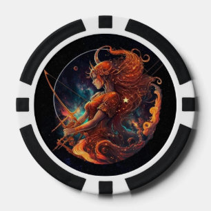 Lot De Jeton De Poker Chips de Poker Zodiac Sagittarius - Symbole Horosc