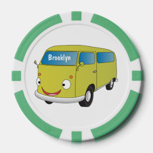 Lot De Jeton De Poker Classic lime green van cartoon