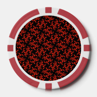 Lot De Jeton De Poker Classic Red Black Pattern