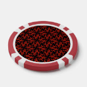Lot De Jeton De Poker Classic Red Black Pattern (Simple)