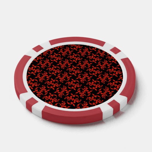 Lot De Jeton De Poker Classic Red Black Pattern (Simple)