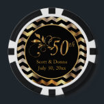 Lot De Jeton De Poker Classy 50e Anniversaire de Mariage d'or<br><div class="desc">Jetons de poker. 50e Anniversaire Mariage d'or Design prêt pour vous à personnaliser. REMARQUE : SEULEMENT CHANGER LES ZONES MODÈLES NÉCESSAIRES! 😀 Si nécessaire, vous pouvez supprimer le texte et commencer à ajouter le texte et la police que vous voulez. 📌 Si vous avez besoin d'une personnalisation plus poussée, cliquez...</div>