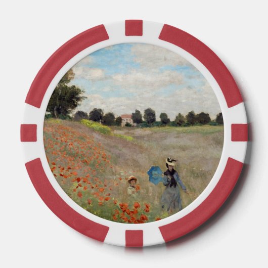Lot De Jeton De Poker Claude Monet - Champ de coquelicots (Recto)