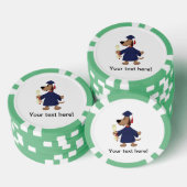 Lot De Jeton De Poker Clipart de graduation de chien (Empiler)