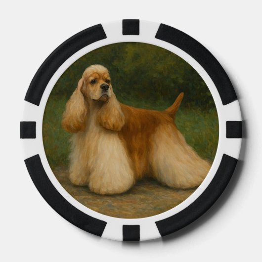Lot De Jeton De Poker Cocker Spaniel (Recto)