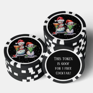 Lot De Jeton De Poker Cocktail de Noël festif boisson gratuite