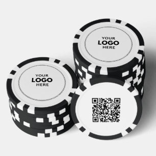 Lot De Jeton De Poker Code QR du logo personnalisé