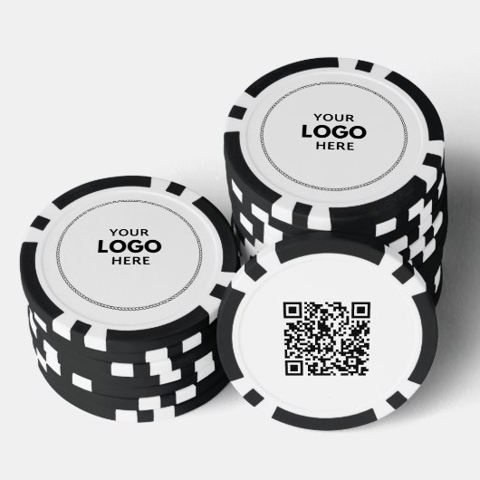 Lot De Jeton De Poker Code QR du logo personnalisé (Empiler)