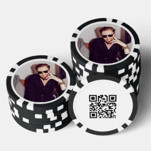 Lot De Jeton De Poker Code QR promotionnel de photo personnalisée double