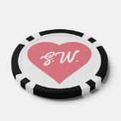 Lot De Jeton De Poker coeur des initiales (Simple)