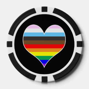 Lot De Jeton De Poker Coeur Rainbow Pride