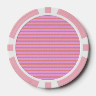 Lot De Jeton De Poker Coeur rose en bande