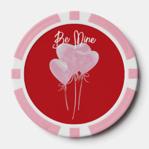 Lot De Jeton De Poker Cœurs roses