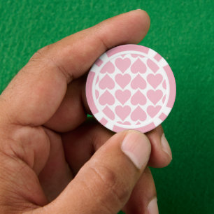 Lot De Jeton De Poker Coeurs roses Motif, Romantique, Amour