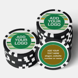 Lot De Jeton De Poker Collection de luxe en lin vert or texture