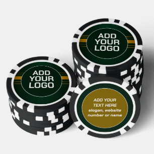 Lot De Jeton De Poker Collection de texture de lin de luxe vert tendance