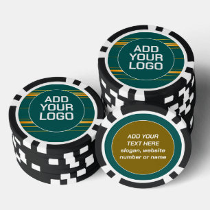 Lot De Jeton De Poker Collection de textures vertes et or modernes en li
