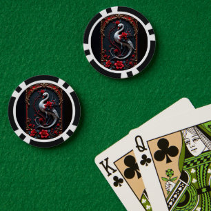 Lot De Jeton De Poker Collection Élégante de Mariage Cygne Blanc