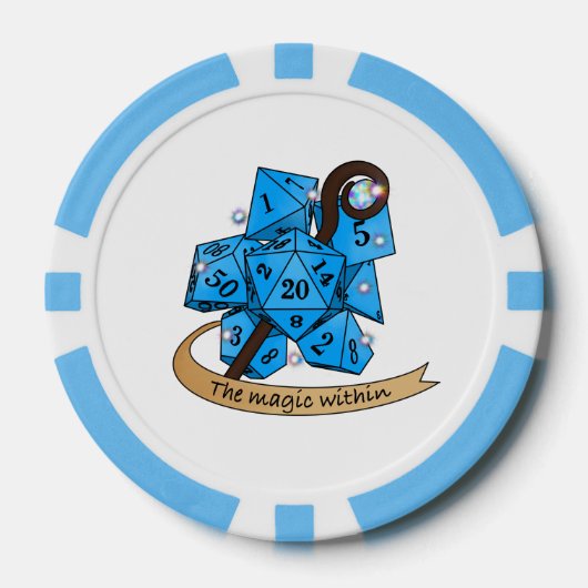Lot De Jeton De Poker Conception des dés de sorcier (Recto)