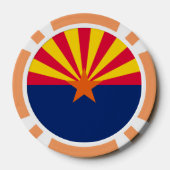 Lot De Jeton De Poker Conception du drapeau de l'État de l'Arizona (Verso)