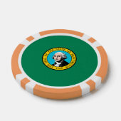 Lot De Jeton De Poker Conception du drapeau de l'État de Washington (Simple)