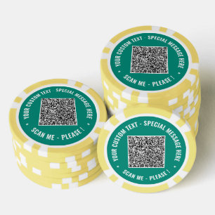 Lot De Jeton De Poker Concevez votre propre code QR Chiffres Poker Texte