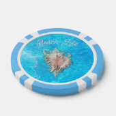 Lot De Jeton De Poker Conch Shell "Beach Life" (Simple)