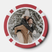 Lot De Jeton De Poker Cône de mariage d'hiver rouge baies étoile (Verso)