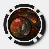 Lot De Jeton De Poker Connexion fluide Art Abstrait (Verso)