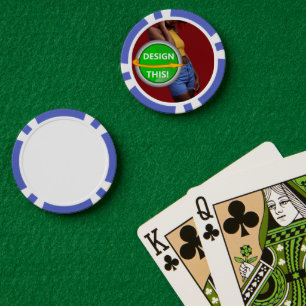 Lot De Jeton De Poker COOL ! Chips de poker - Bleu - Personnalisé