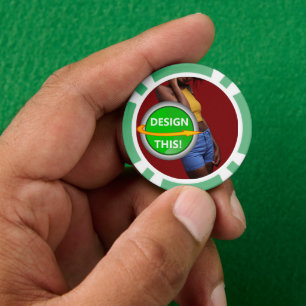 Lot De Jeton De Poker COOL ! Chips de poker - Vert - Personnalisé