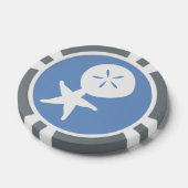 Lot De Jeton De Poker Coquillages d'été en Périwinkle (Simple)