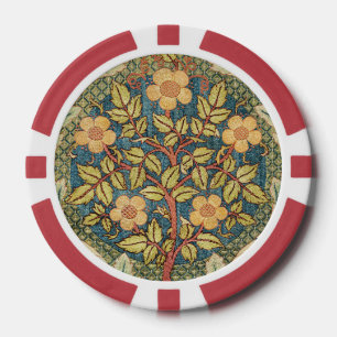 Lot De Jeton De Poker Couronne de roses de William Morris, art floral vi