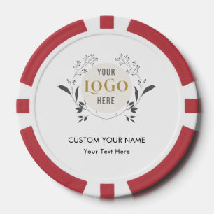 Lot De Jeton De Poker Couronne florale élégante modèle de logo personnal