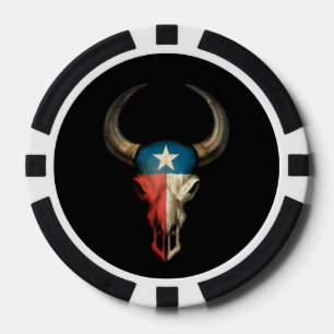 Lot De Jeton De Poker crâne black.jpg de taureau du Texas