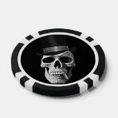 Lot De Jeton De Poker Crâne de chapeau supérieur (Simple)