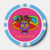 Lot De Jeton De Poker Crâne de sucre Catrina (Recto)