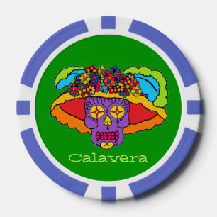 Lot De Jeton De Poker Crâne de sucre Catrina