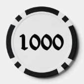 Lot De Jeton De Poker Crâne n os 1000 puce de poker rayé (Verso)