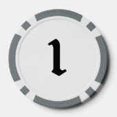 Lot De Jeton De Poker Crâne n os 1 puce de poker rayé gris (Verso)