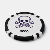 Lot De Jeton De Poker Crâne n os 5000 puce de poker rayé (Simple)